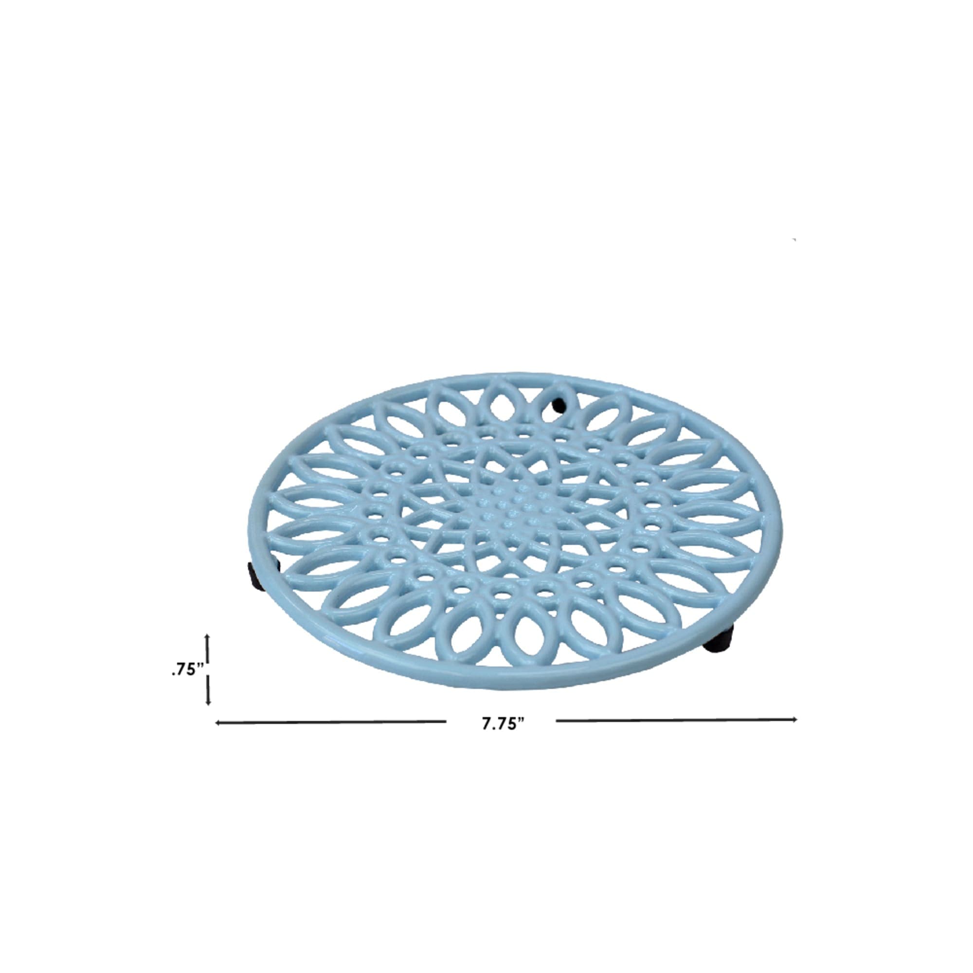 Home Basics Sunflower Heavy Weight Cast Iron Trivet, Light Blue $5.00 EACH, CASE PACK OF 6