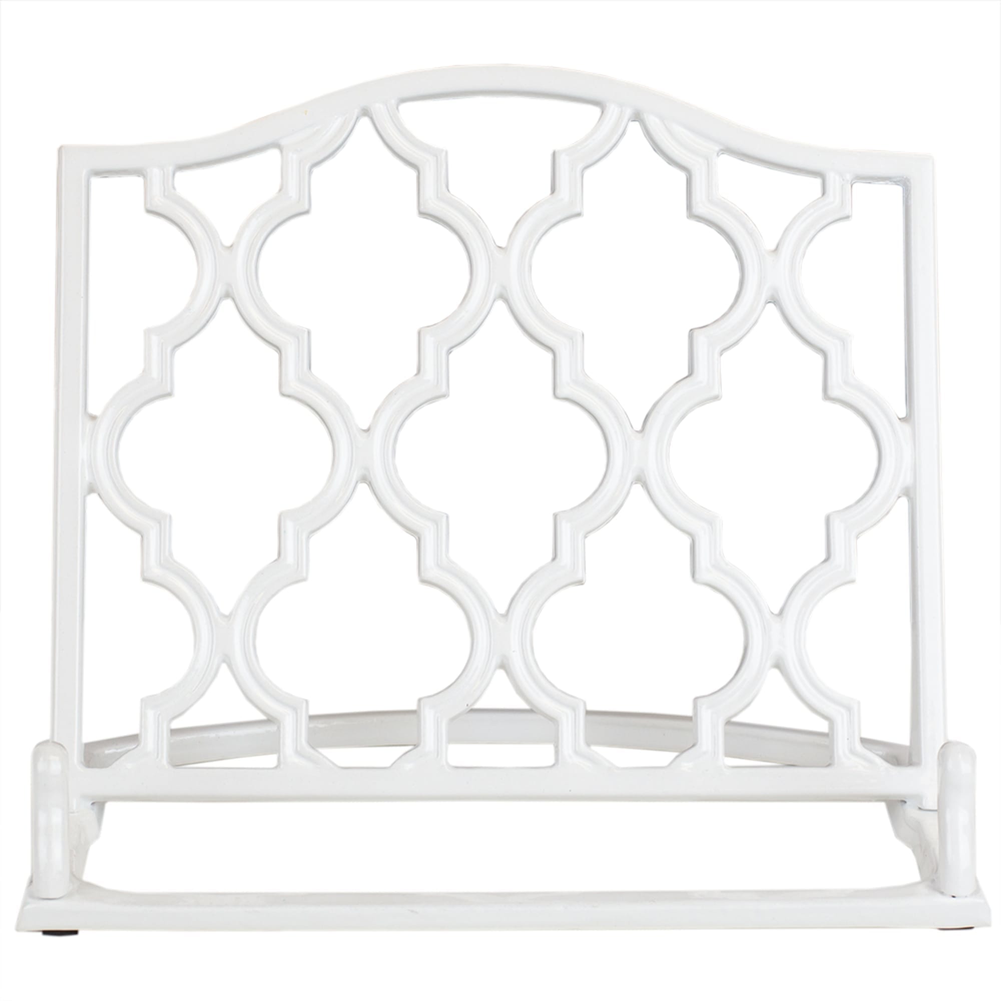 Home Basics Lattice Collection Cast Iron Non-Skid Reading Rest Cookbook Holder, White $15 EACH, CASE PACK OF 4