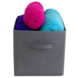 Home Basics Collapsible and Foldable Non-Woven Storage Cube, Charcoal $3.00 EACH, CASE PACK OF 12