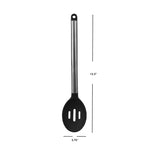 Load image into Gallery viewer, Home Basics Stainless Steel Slotted Spoon With Nylon Head, Black $2.00 EACH, CASE PACK OF 24
