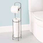 Load image into Gallery viewer, Home Basics Free-Standing Toilet Paper Holder, Black Onyx $10.00 EACH, CASE PACK OF 12
