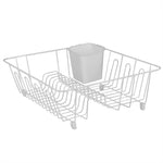 Load image into Gallery viewer, Home Basics Small Vinyl Coated Wire Dish Rack with Utensil Holder, White $5.00 EACH, CASE PACK OF 12
