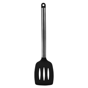 Home Basics Stainless Steel Silicone Slotted Spatula, Black $2.00 EACH, CASE PACK OF 24