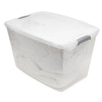 Load image into Gallery viewer, Home Basics 60 Liter Plastic Storage Container with lid, Clear $15.00 EACH, CASE PACK OF 6
