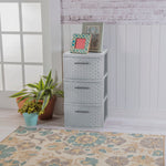 Load image into Gallery viewer, Sterilite 3 Drawer Weave Tower, Cement $32.00 EACH, CASE PACK OF 2
