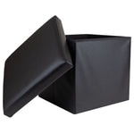 Load image into Gallery viewer, Home Basics Faux Leather Storage Cube, Black $12.00 EACH, CASE PACK OF 6
