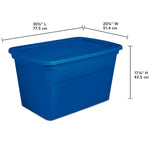 Load image into Gallery viewer, Sterilite 30 Gallon Tote, Blue Morpho $25 EACH, CASE PACK OF 6
