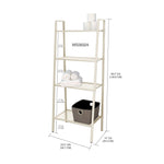Load image into Gallery viewer, Home Basics Medium 4 Tier Metal Rack, (24” x 14” x 58), Off-White $50.00 EACH, CASE PACK OF 1
