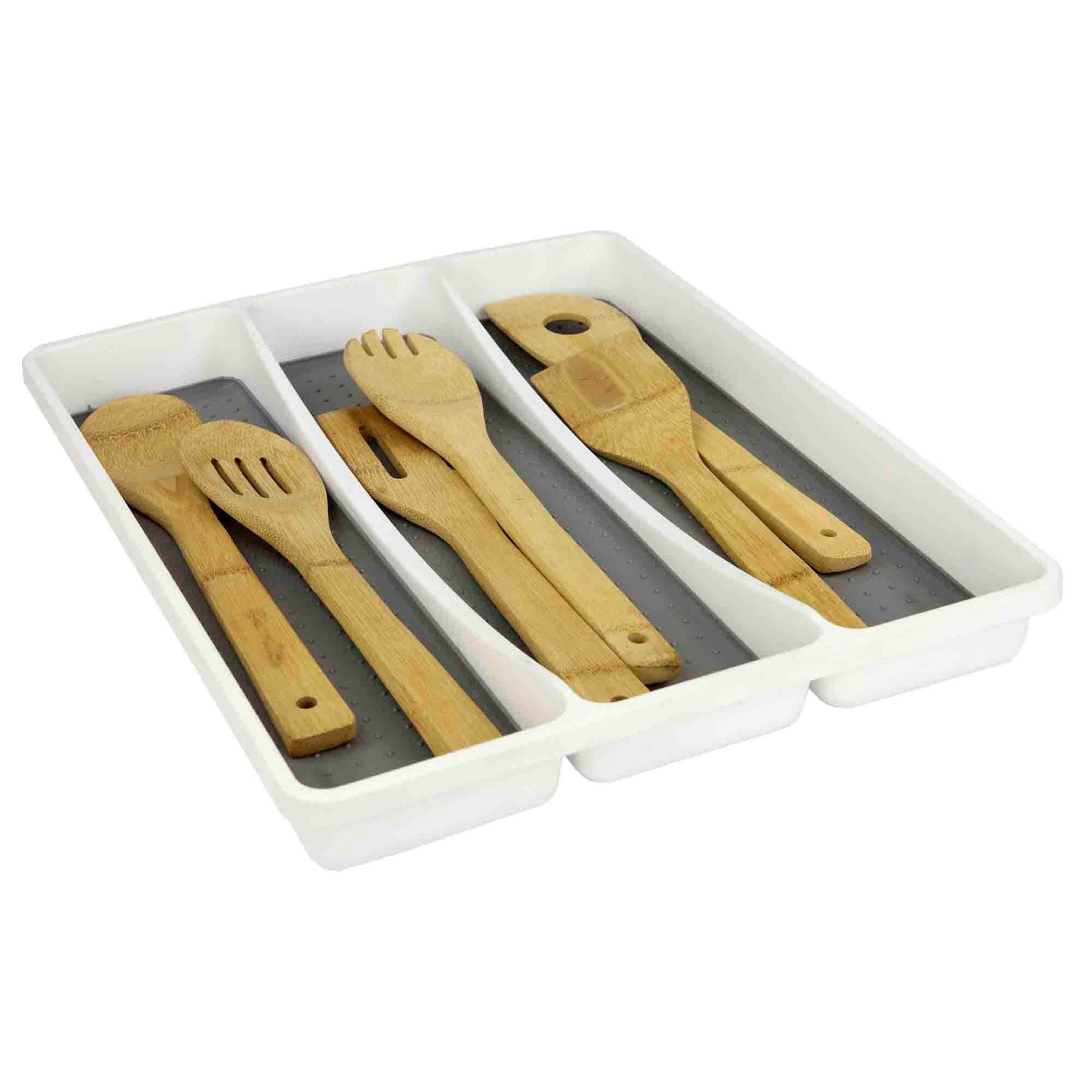 Home Basics Utensil Tray with Rubber Lined Compartments $6.50 EACH, CASE PACK OF 12