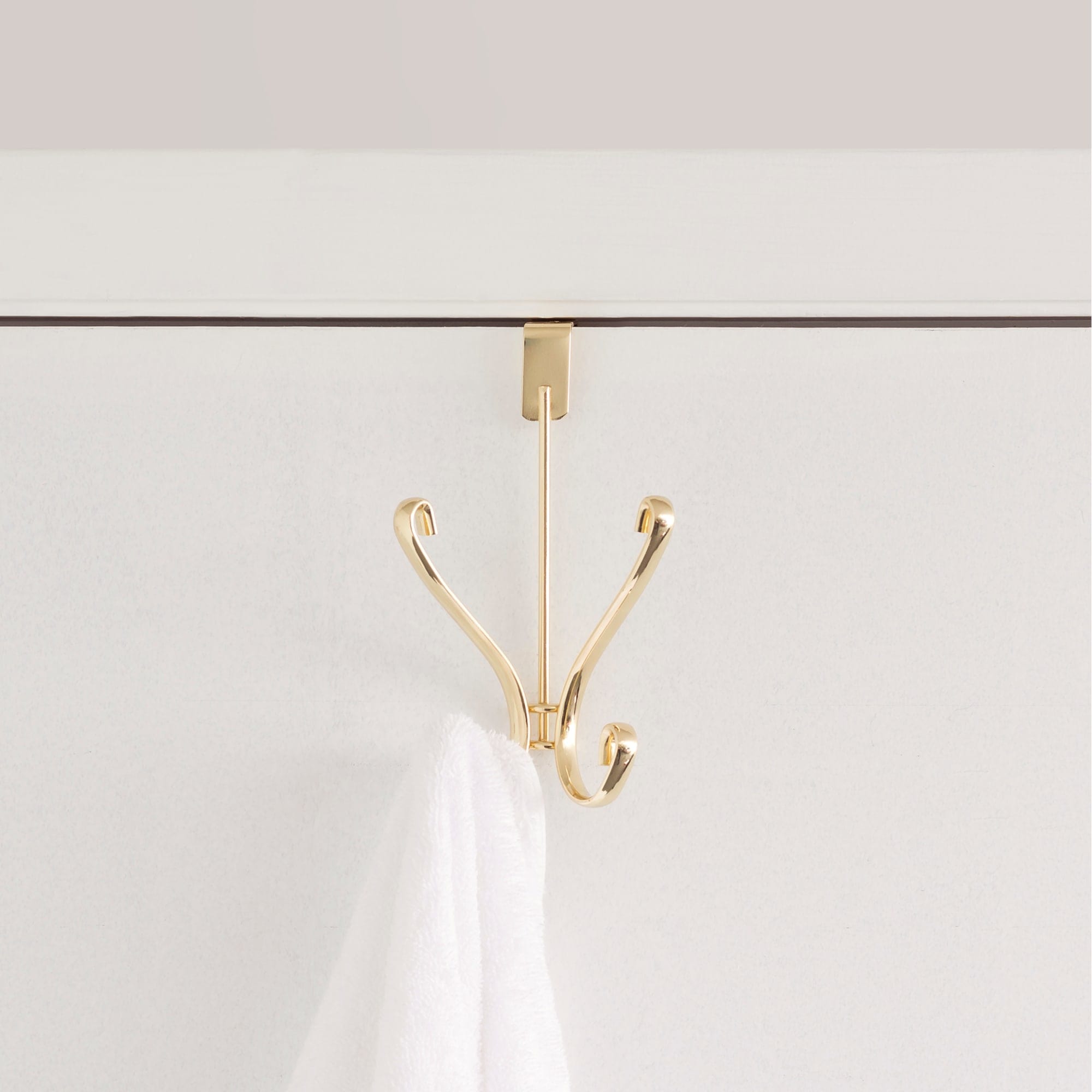 Home Basics Over the Door Double Hook, Gold $3.00 EACH, CASE PACK OF 12