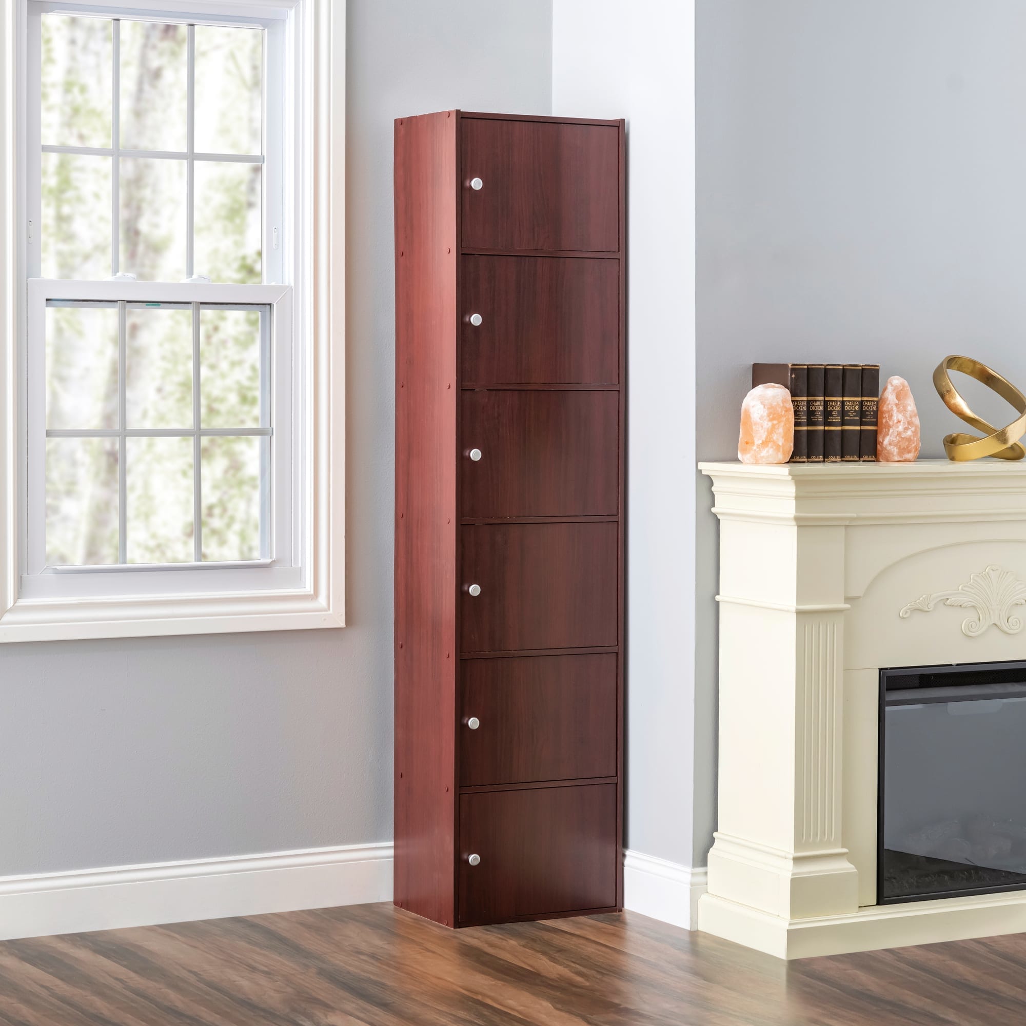 Home Basics 6 Cube Cabinet, Mahogany $80.00 EACH, CASE PACK OF 1