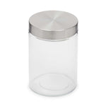 Load image into Gallery viewer, Home Basics Medium 40 oz. Round Glass Canister with Air-Tight Stainless Steel Twist Top Lid, Clear $2.50 EACH, CASE PACK OF 24
