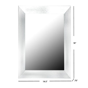 Home Basics Contemporary Rectangle Wall Mirror, Silver $5.00 EACH, CASE PACK OF 6