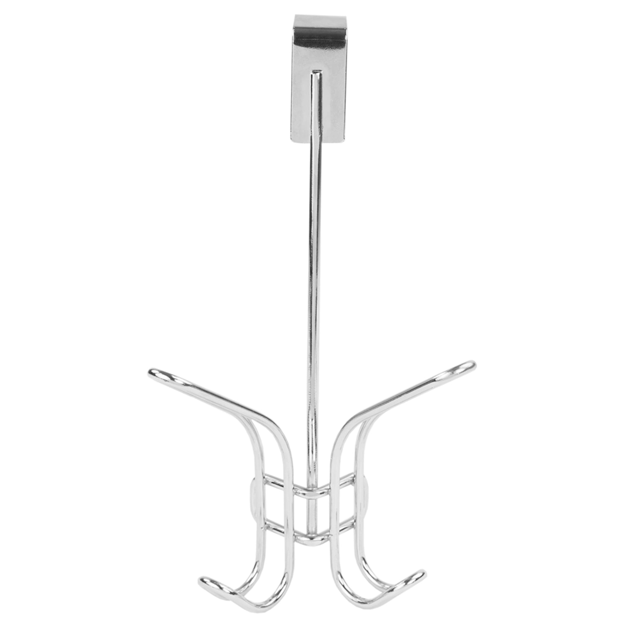 Home Basics Over the Door Double Hook, Chrome $2.50 EACH, CASE PACK OF 24