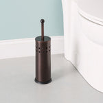 Load image into Gallery viewer, Home Basics Vented Stainless Steel Toilet Brush Set, Bronze $5.00 EACH, CASE PACK OF 12
