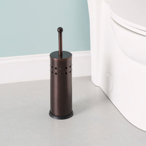 Home Basics Vented Stainless Steel Toilet Brush Set, Bronze $5.00 EACH, CASE PACK OF 12