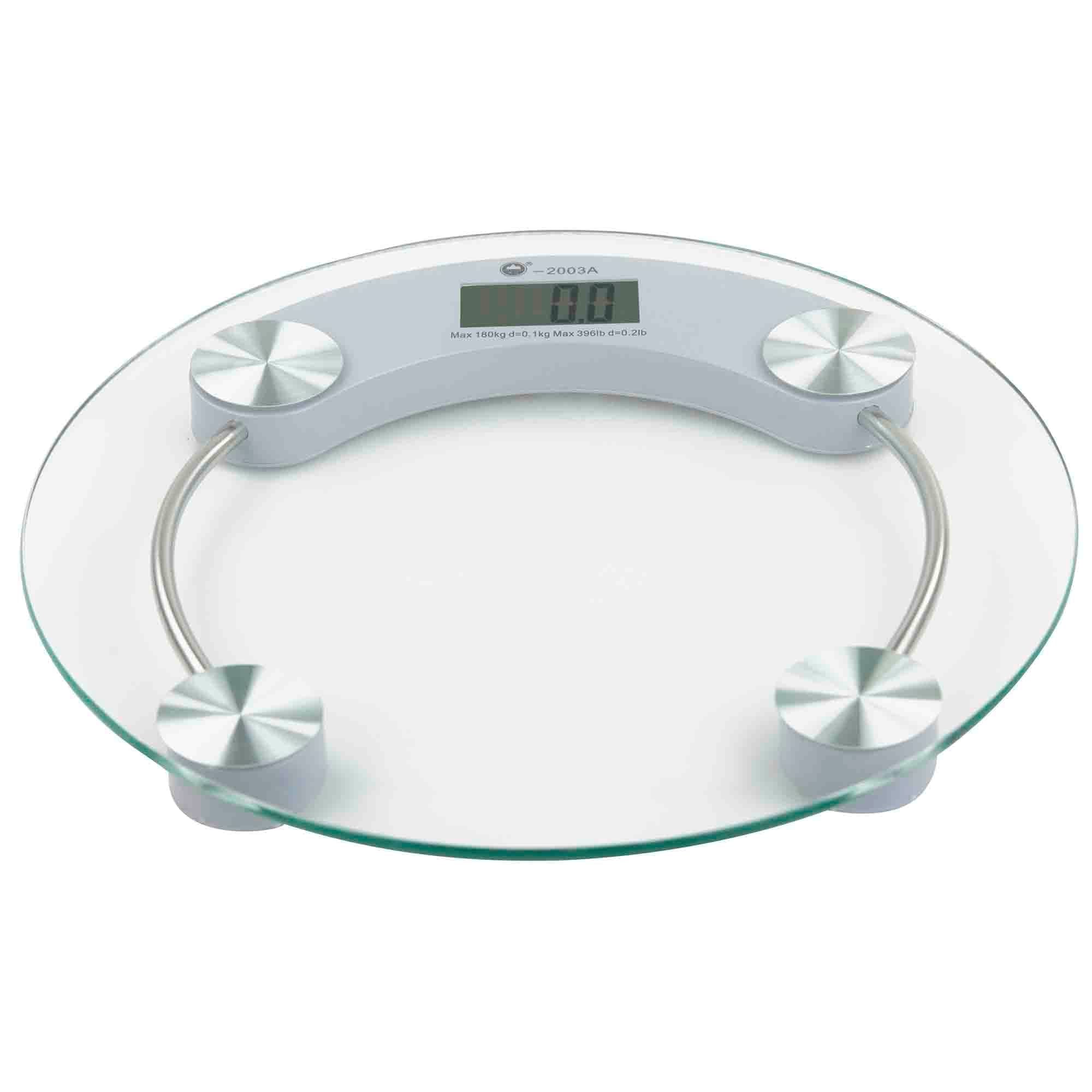 Home Basics Round Glass Bathroom Scale $10.00 EACH, CASE PACK OF 8