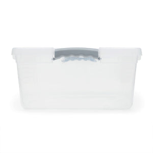 Home Basics 30 Liter Rectangular Storage Container with lid, Clear $12.00 EACH, CASE PACK OF 6