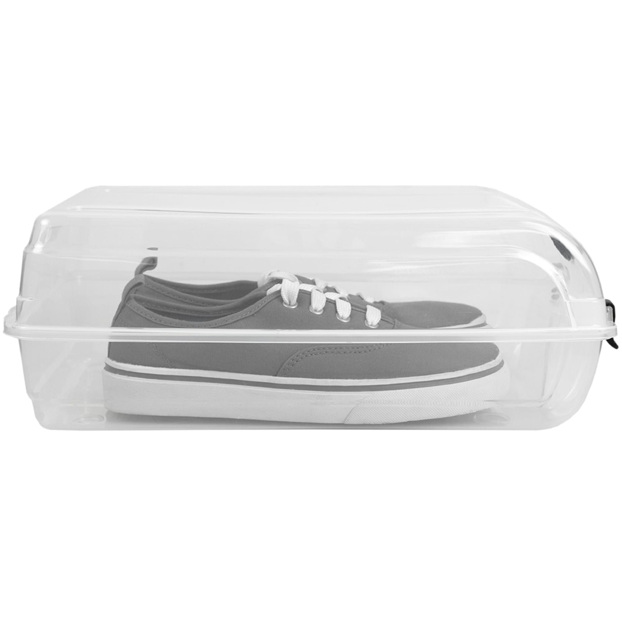 Home Basics Large Multi-Purpose Stackable Shoe Organizer with Locking Tabs and Hole Handle, Clear $4.00 EACH, CASE PACK OF 12
