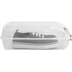Load image into Gallery viewer, Home Basics Large Multi-Purpose Stackable Shoe Organizer with Locking Tabs and Hole Handle, Clear $4.00 EACH, CASE PACK OF 12
