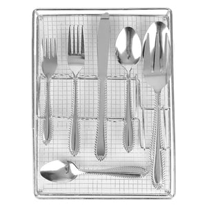 Home Basics 22 Piece Stainless Steel Flatware Entertaining Set with Cutlery Tray, Silver $12.00 EACH, CASE PACK OF 12