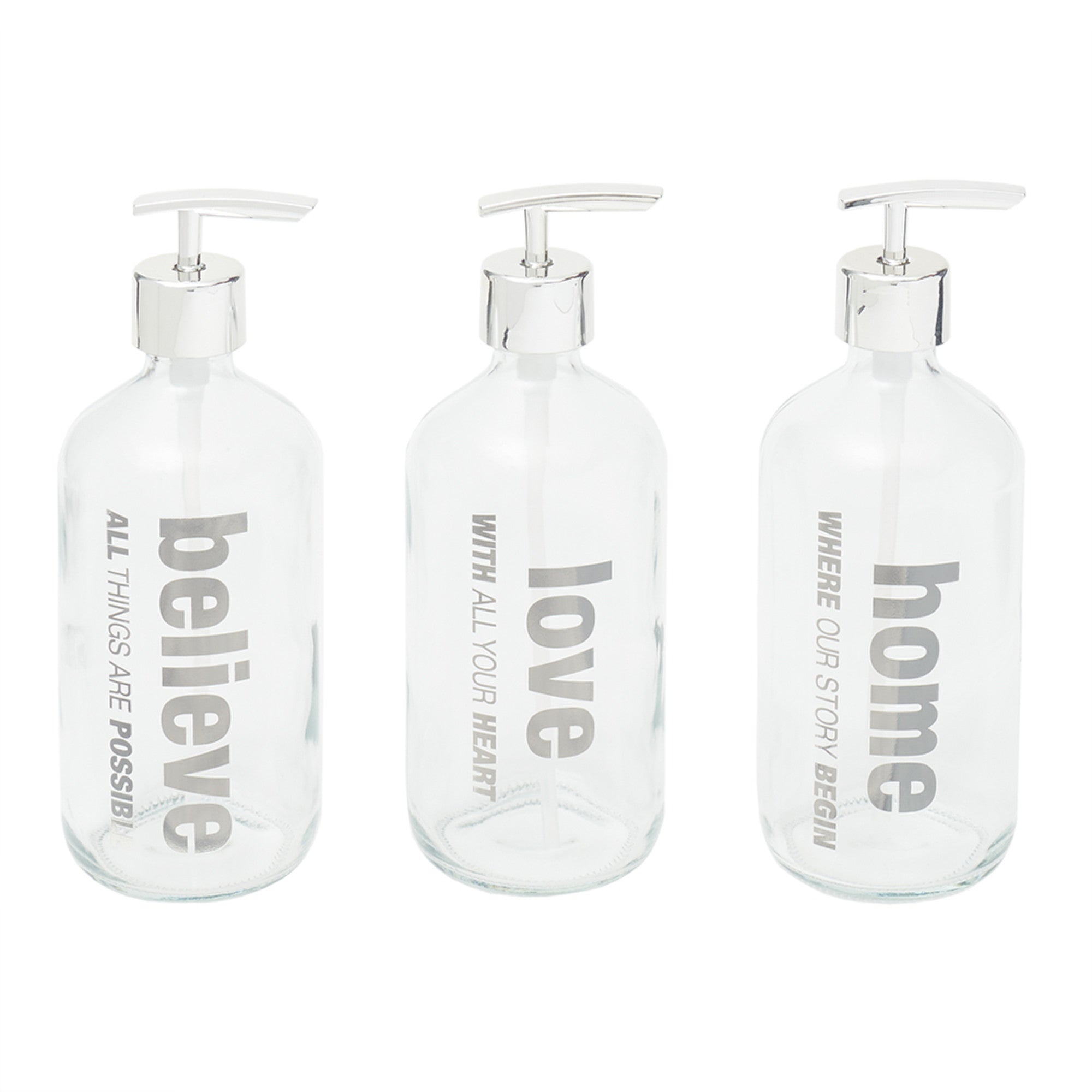 Home Basics Inspire 16.9 oz. Glass Soap Dispenser - Assorted Colors