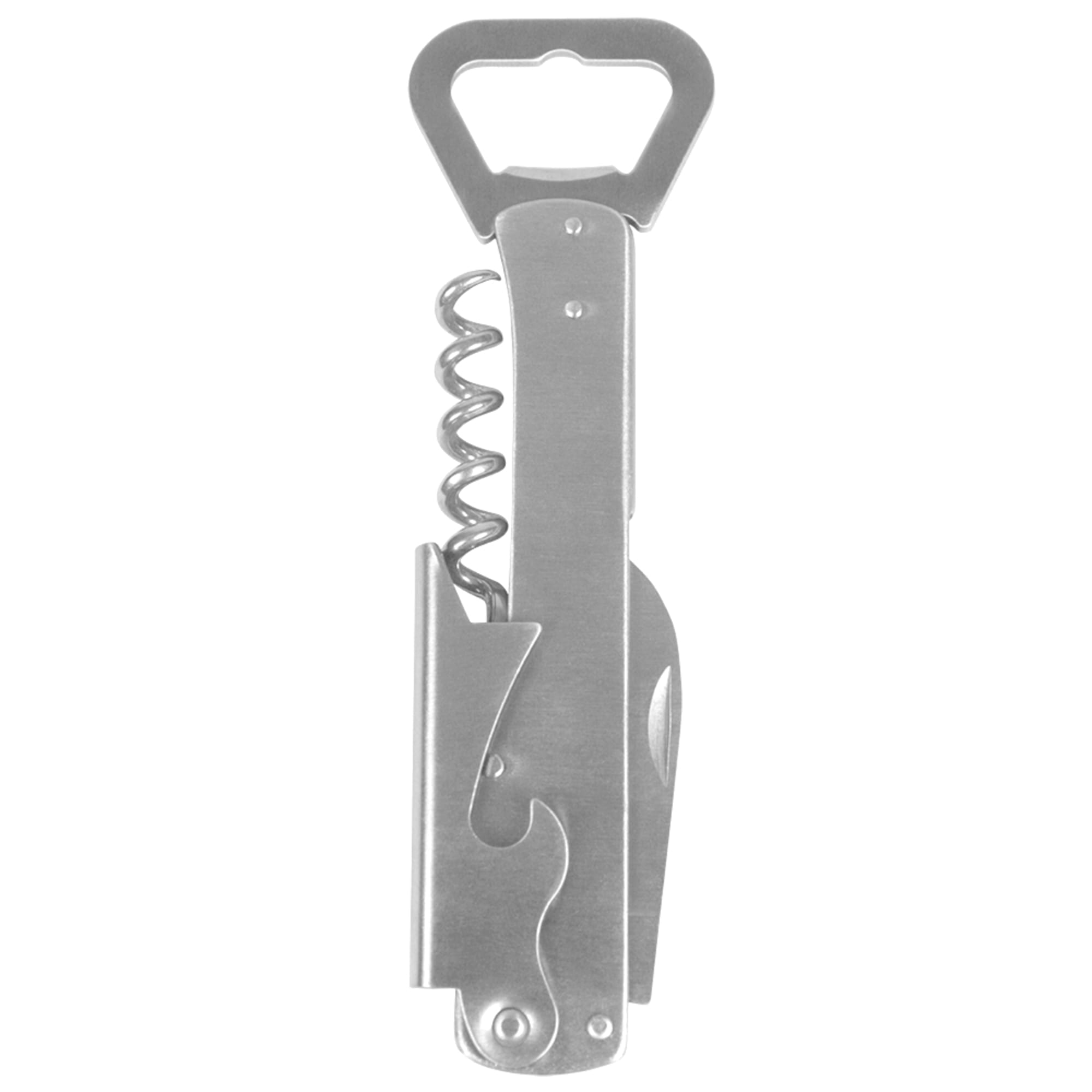 Home Basics All-in-One Stainless Steel Corkscrew Bottle Opener with Foil Cutter $2.00 EACH, CASE PACK OF 24