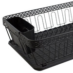 Load image into Gallery viewer, Home Basics 3 Piece Decorative Wire Dish Rack, Black $15.00 EACH, CASE PACK OF 6
