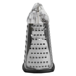 Home Basics 4 Sided Stainless Steel Cheese Grater with Faux Marble Handle $4.00 EACH, CASE PACK OF 24