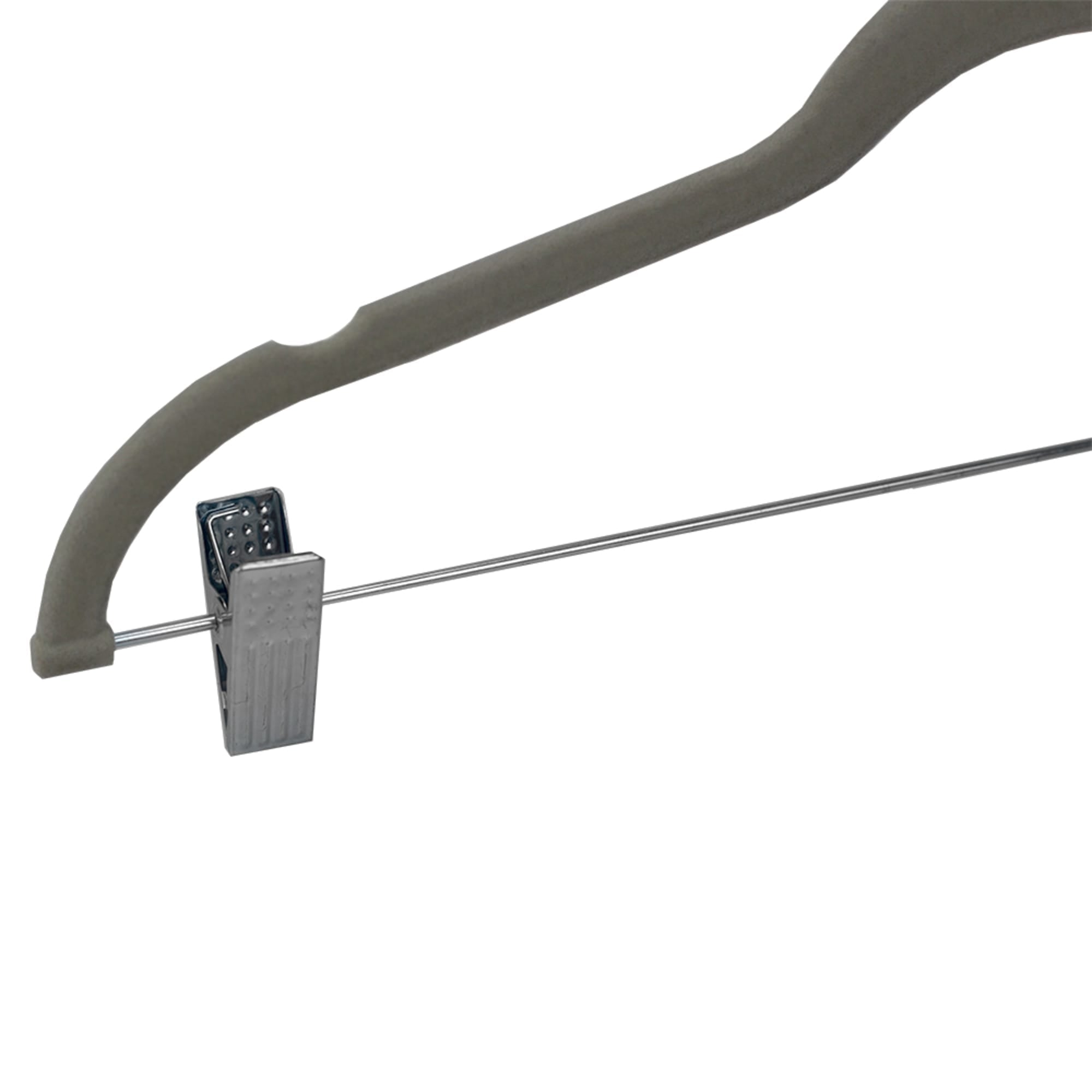 Home Basics Non-Slip Velvet Hangers With Adjustable Metal Clips, (Set of 5), Grey $5 EACH, CASE PACK OF 12