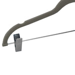 Load image into Gallery viewer, Home Basics Non-Slip Velvet Hangers With Adjustable Metal Clips, (Set of 5), Grey $5 EACH, CASE PACK OF 12

