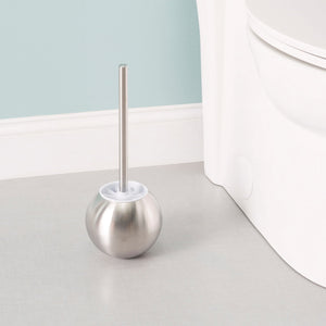 Home Basics Hide-Away Toilet Brush with Round Stainless Steel Hygienic Holder, Silver $10.00 EACH, CASE PACK OF 12