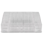 Load image into Gallery viewer, Home Basics Deluxe Large Shatter-Resistant Plastic Mult-Compartment Cosmetic Organizer with Easy Open Drawer, Clear $10.00 EACH, CASE PACK OF 12
