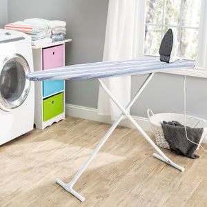 Seymour Home Products Adjustable Height, Freestanding T-Leg Ironing Board, Blue Stripe $25 EACH, CASE PACK OF 1