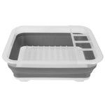 Load image into Gallery viewer, Home Basics Collapsible Plastic and Silicone Dish Rack, Clear $5.00 EACH, CASE PACK OF 12
