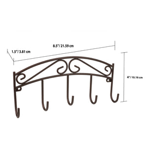 Home Basics Scroll Collection Key Rack, Bronze $3 EACH, CASE PACK OF 12