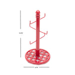 Load image into Gallery viewer, Home Basics Weave 6 Hook Cast Iron Mug Tree, Red $10.00 EACH, CASE PACK OF 3
