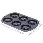 Load image into Gallery viewer, Michael Graves Design Non-stick 6 Cup Carbon Steel Donut Pan, Indigo $8.00 EACH, CASE PACK OF 12
