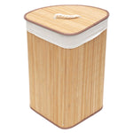 Load image into Gallery viewer, Home Basics Folding Corner Bamboo Hamper with Liner, Natural $15 EACH, CASE PACK OF 6
