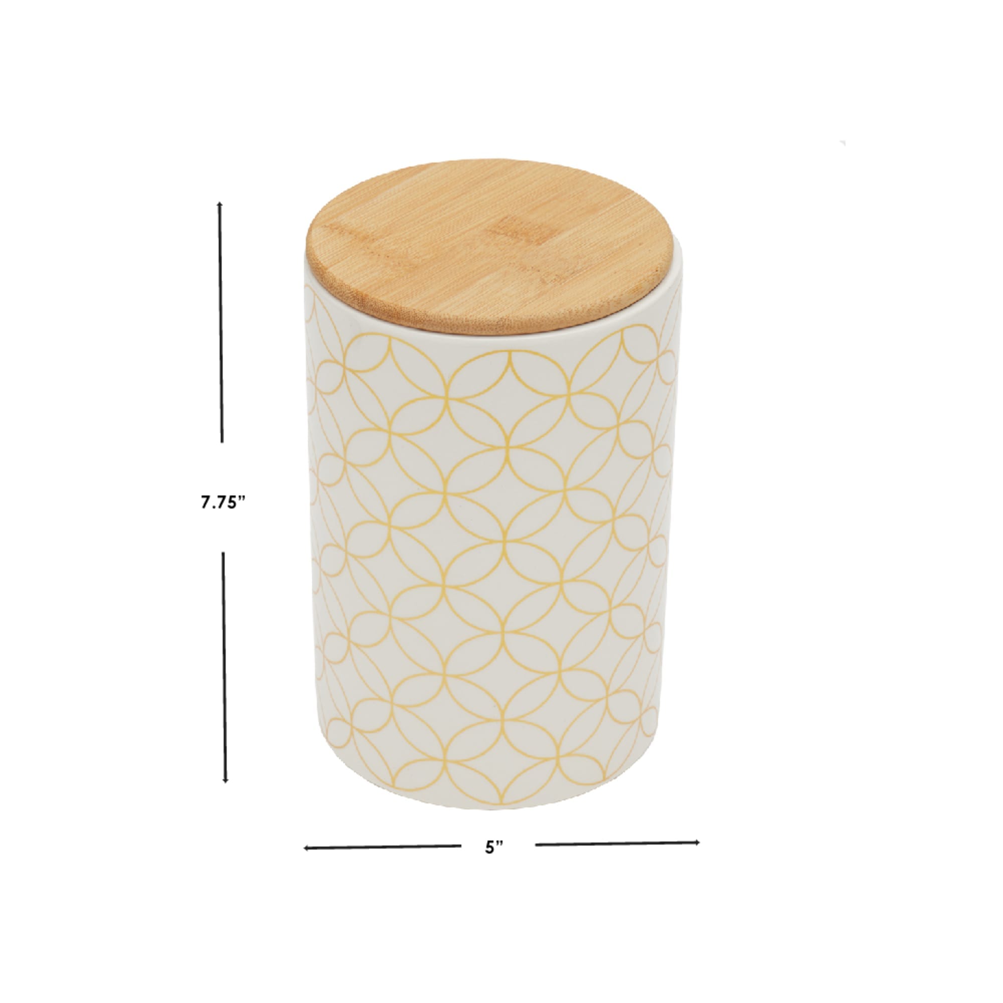 Home Basics Vescia Large Ceramic Canister with Bamboo Top $7.00 EACH, CASE PACK OF 12