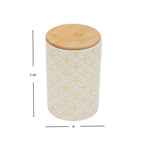Load image into Gallery viewer, Home Basics Vescia Large Ceramic Canister with Bamboo Top $7.00 EACH, CASE PACK OF 12
