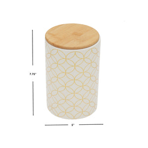 Home Basics Vescia Large Ceramic Canister with Bamboo Top $7.00 EACH, CASE PACK OF 12