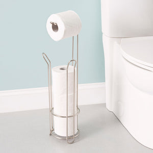 Home Basics Heavy Duty Free-Standing Dispensing Toilet Paper Holder, Chrome $15.00 EACH, CASE PACK OF 6