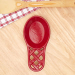 Load image into Gallery viewer, Home Basics Weave Cast Iron Spoon Rest, Red $5.00 EACH, CASE PACK OF 6
