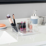 Load image into Gallery viewer, Home Basics 2 Tier Rounded Cosmetic Organizer, Clear $4.00 EACH, CASE PACK OF 12
