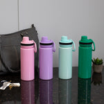 Load image into Gallery viewer, Home Basics 24 oz. Travel Bottle with Carrying Loop - Assorted Colors
