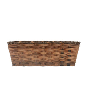 Home Basics Large Faux Rattan Basket with Cut-out Handles, Coffee $10.00 EACH, CASE PACK OF 6