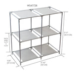 Load image into Gallery viewer, Home Basics Multi-Purpose Free-Standing 4 Cubed Organizing Storage Shelf, Grey $6.00 EACH, CASE PACK OF 12
