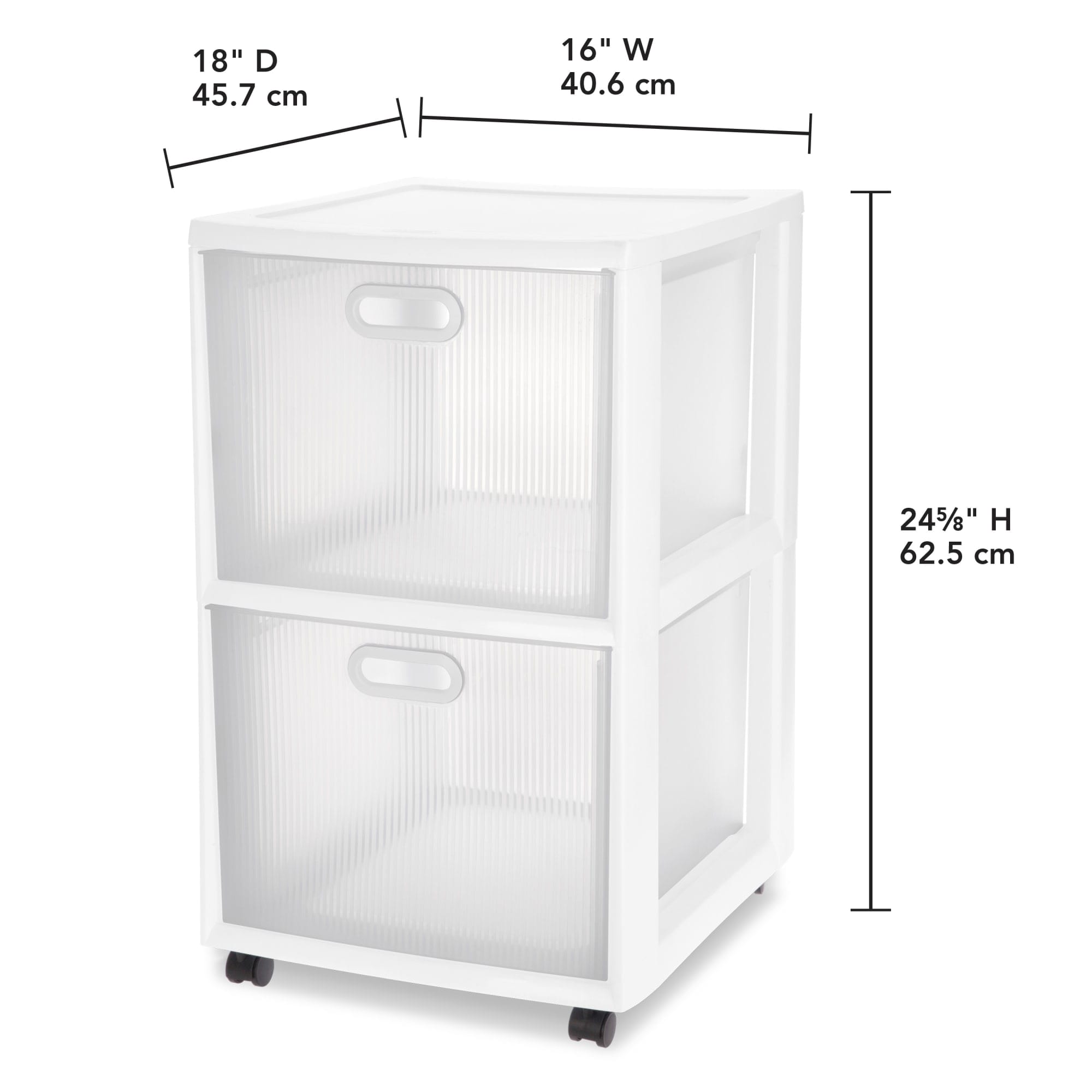 Sterilite Ultra 2 Drawer Cart, White $42.00 EACH, CASE PACK OF 2