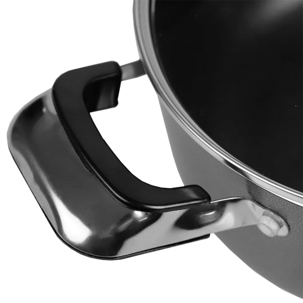 Home Basics Non-Stick Black Aluminum Cookware Set with Bakelite Handles, FOOD PREP